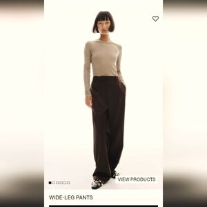 Wide-Leg Black Pants H&M